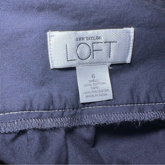 Loft Abstract Zig Zag Navy A-Line Skirt Size 6 - Picture 10 of 10